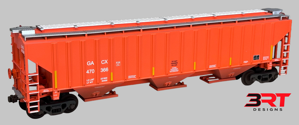HO Scale GACX 4750 Covered Hopper White Patching Decal Set
