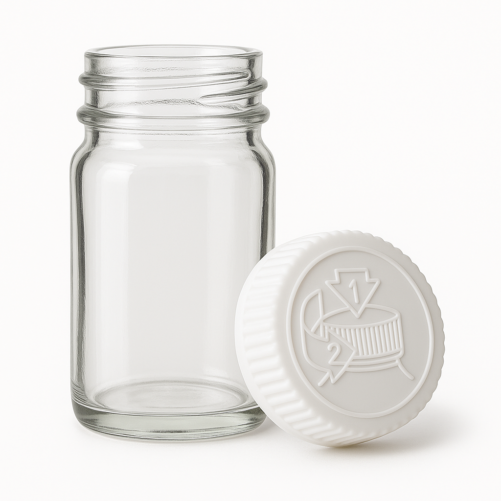 Scalecoat Empty 2 oz. Glass Jar with Cap - 114