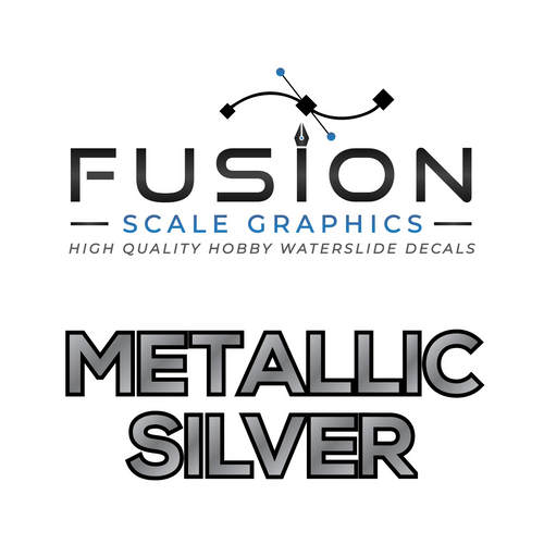 Metallic Silver 4mm Wide Stripe Decal Set Fusion Scale Graphics