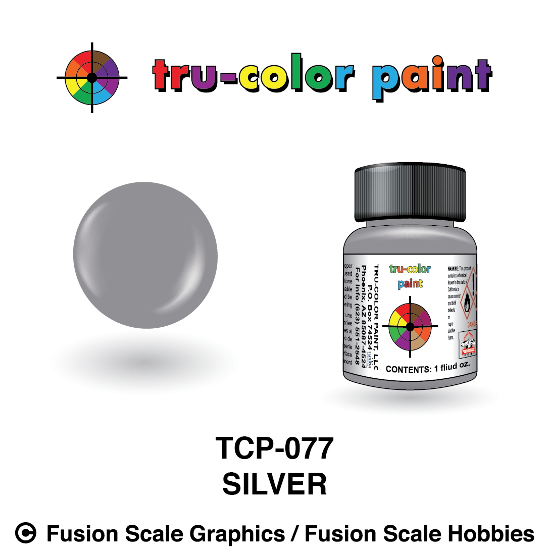 Tru Color Paint Silver 1oz Bottle - 077
