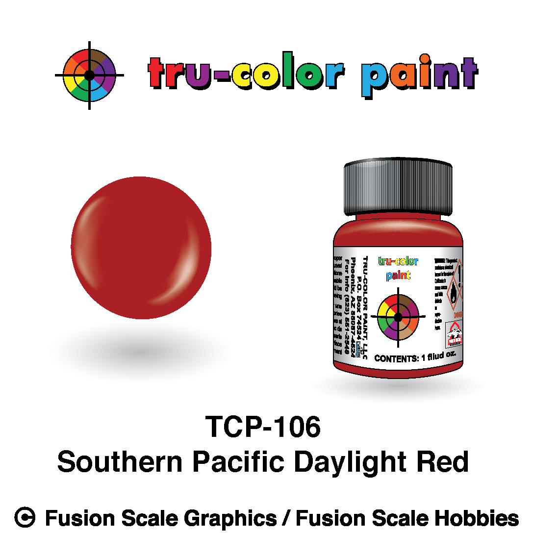 Tru Color Paint Southern Pacific Daylight Red 1oz - 106