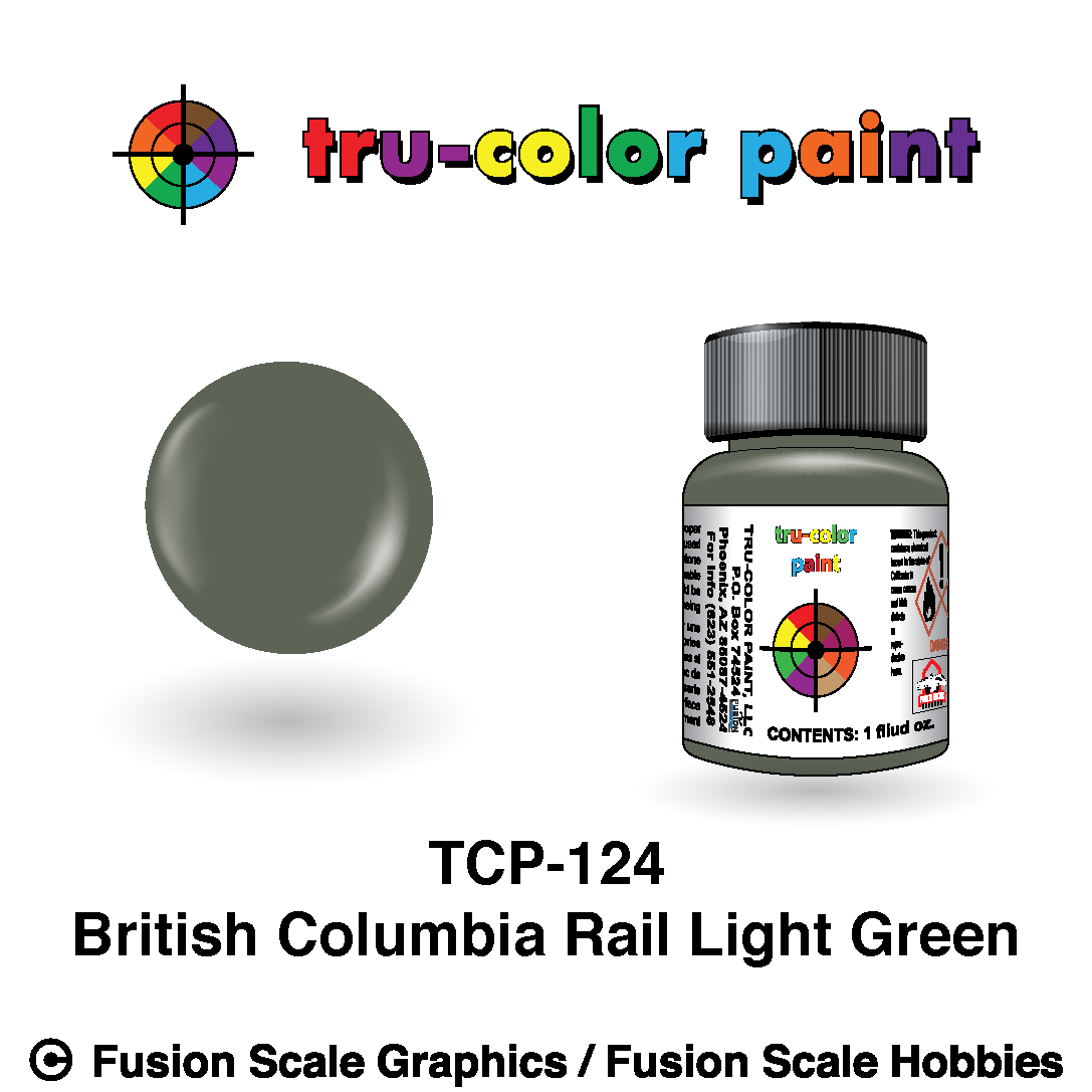 Tru Color Paint British Columbia Rail Light Green 1oz - 124