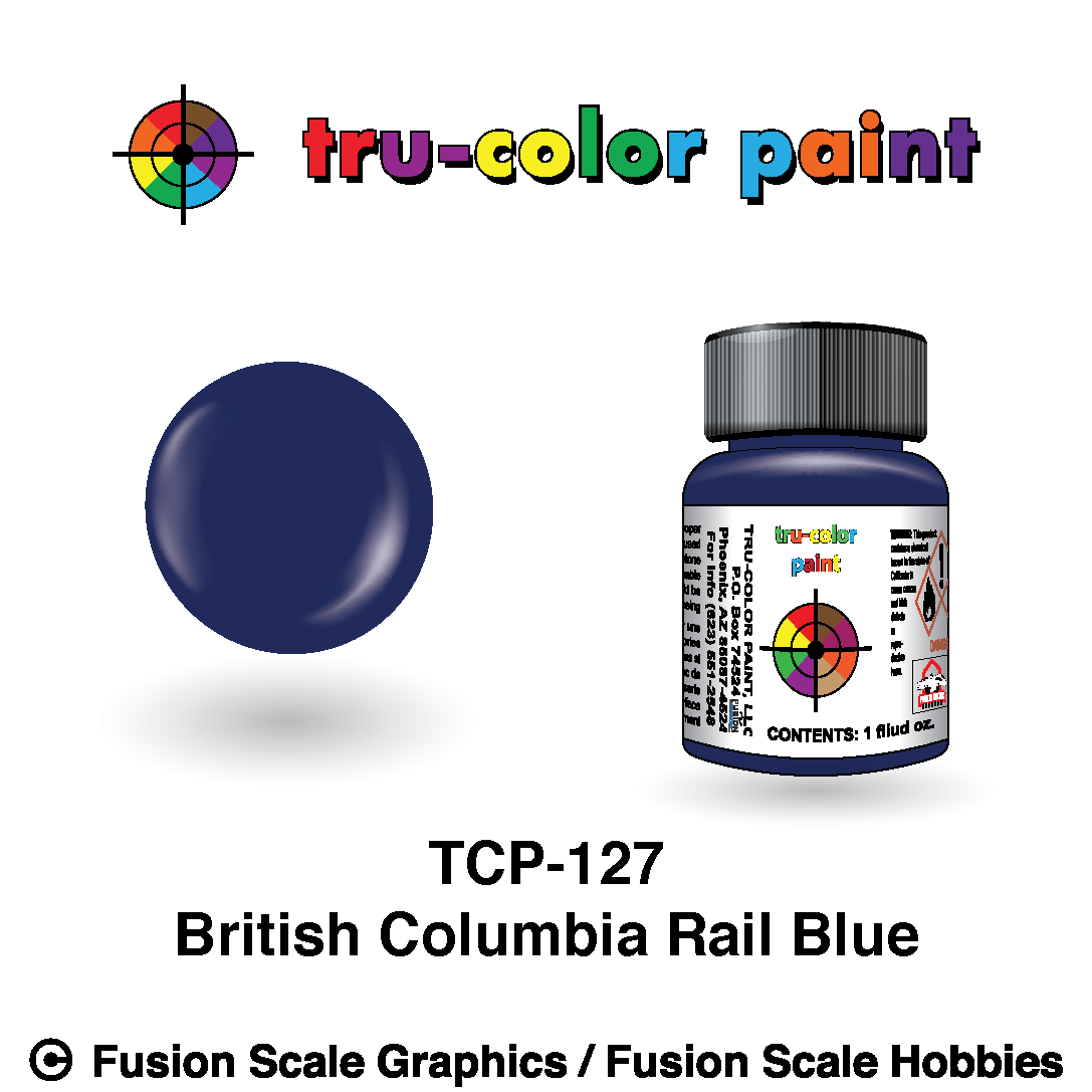 Tru Color Paint British Columbia Rail Blue 1oz - 127