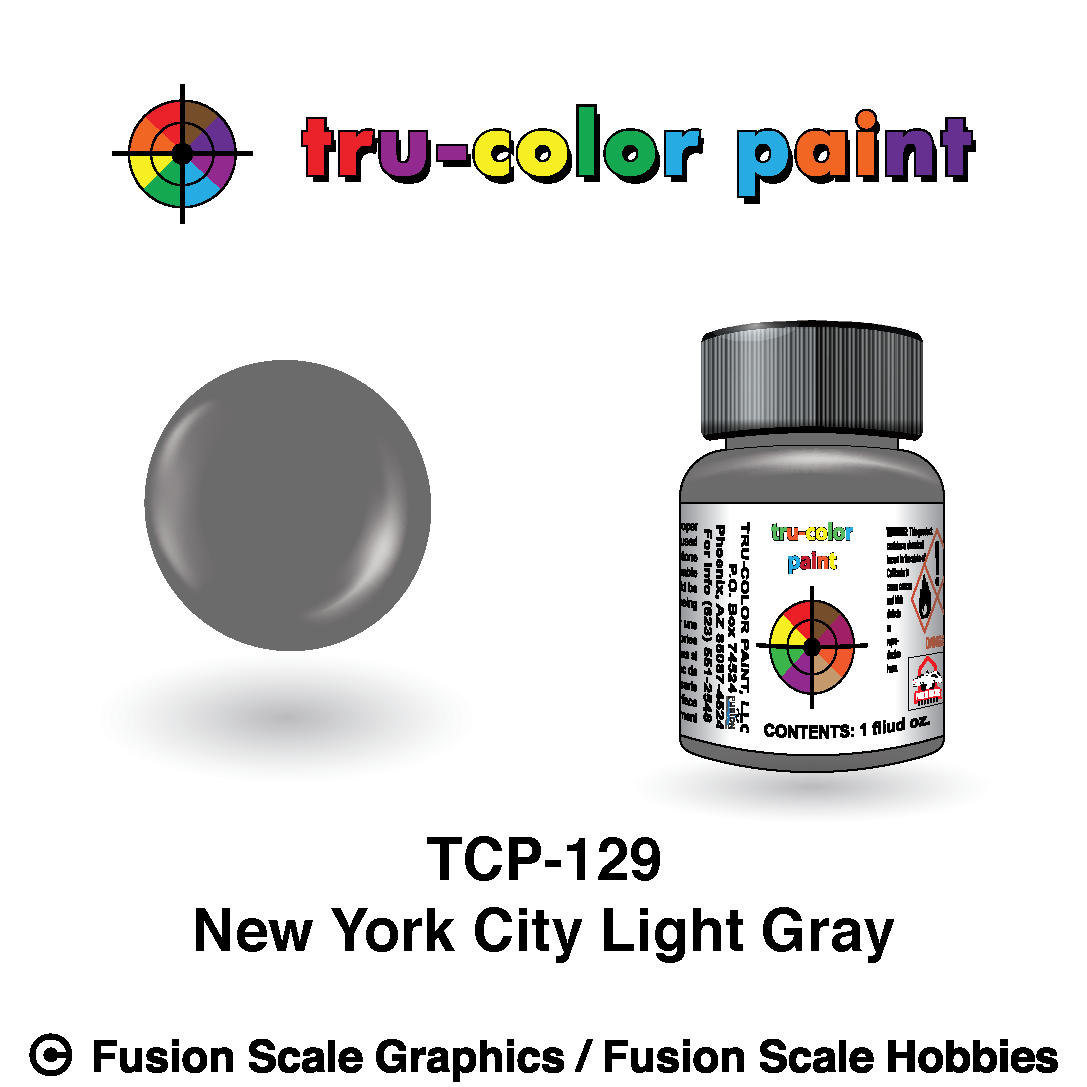 Tru Color Paint New York City Light Gray 1oz - 129