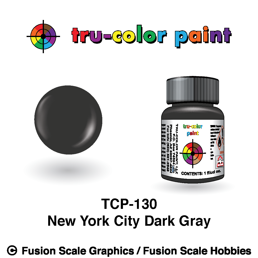 Tru Color Paint New York City Dark Gray 1oz - 130