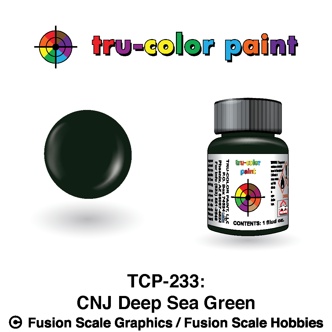 Tru Color Paint Central New Jersey CNJ Deep Sea Green 1oz - 233