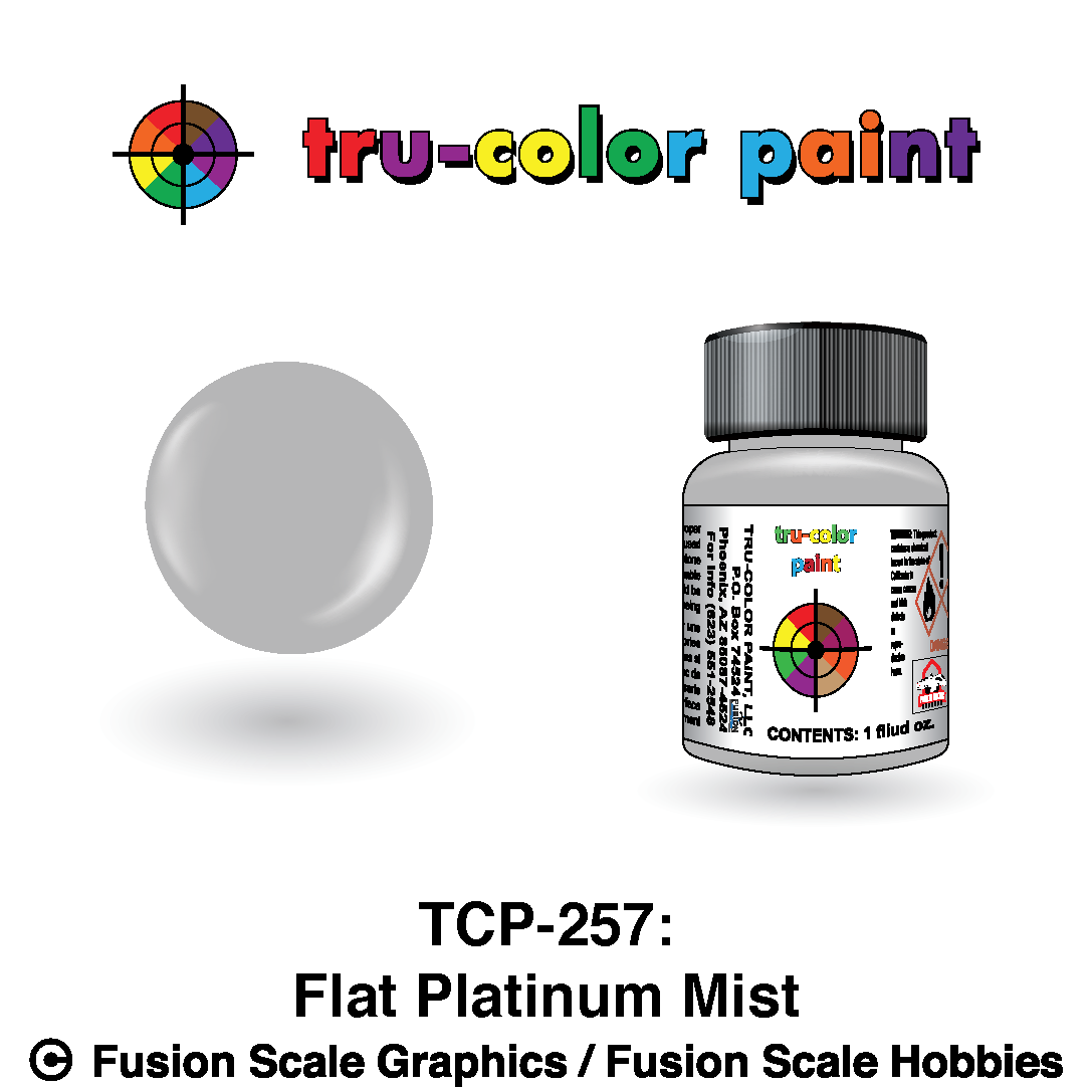 Tru Color Paint Flat Platinum Mist 1oz  - 257