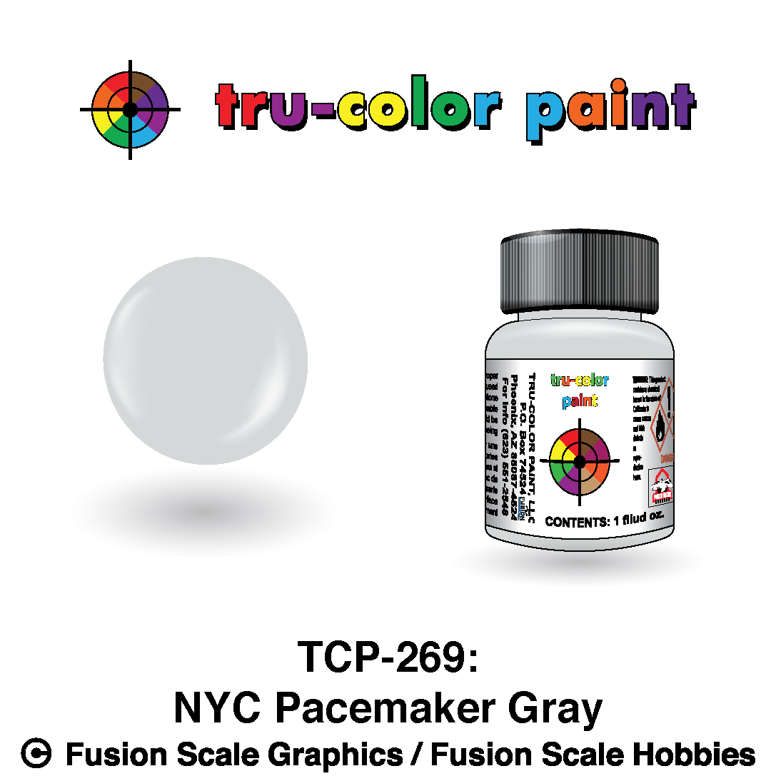 Tru Color Paint New York Central Pacemaker Gray 1oz - 269