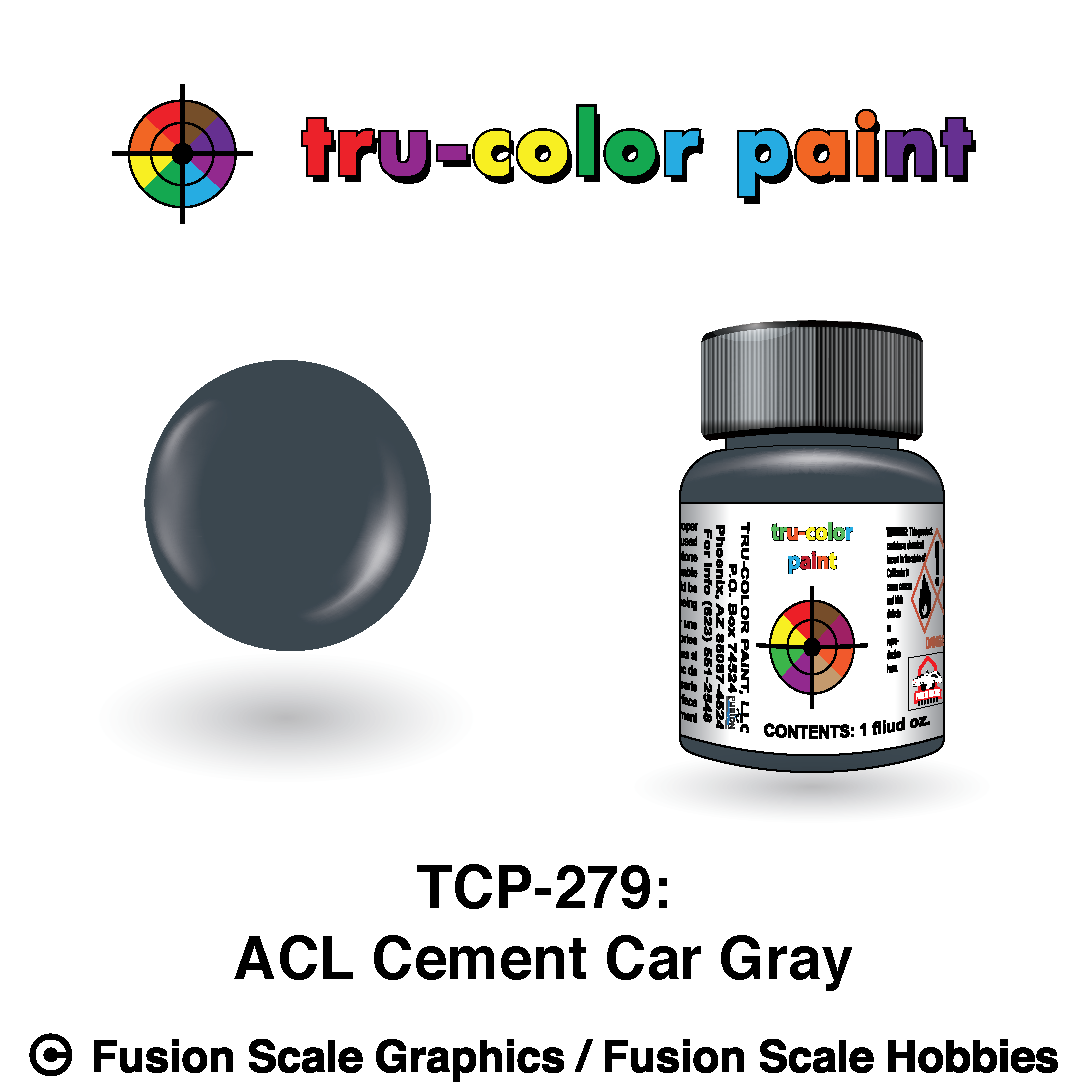 Tru Color Paint Atlantic Coast Line Cement Car Gray 1oz - 279