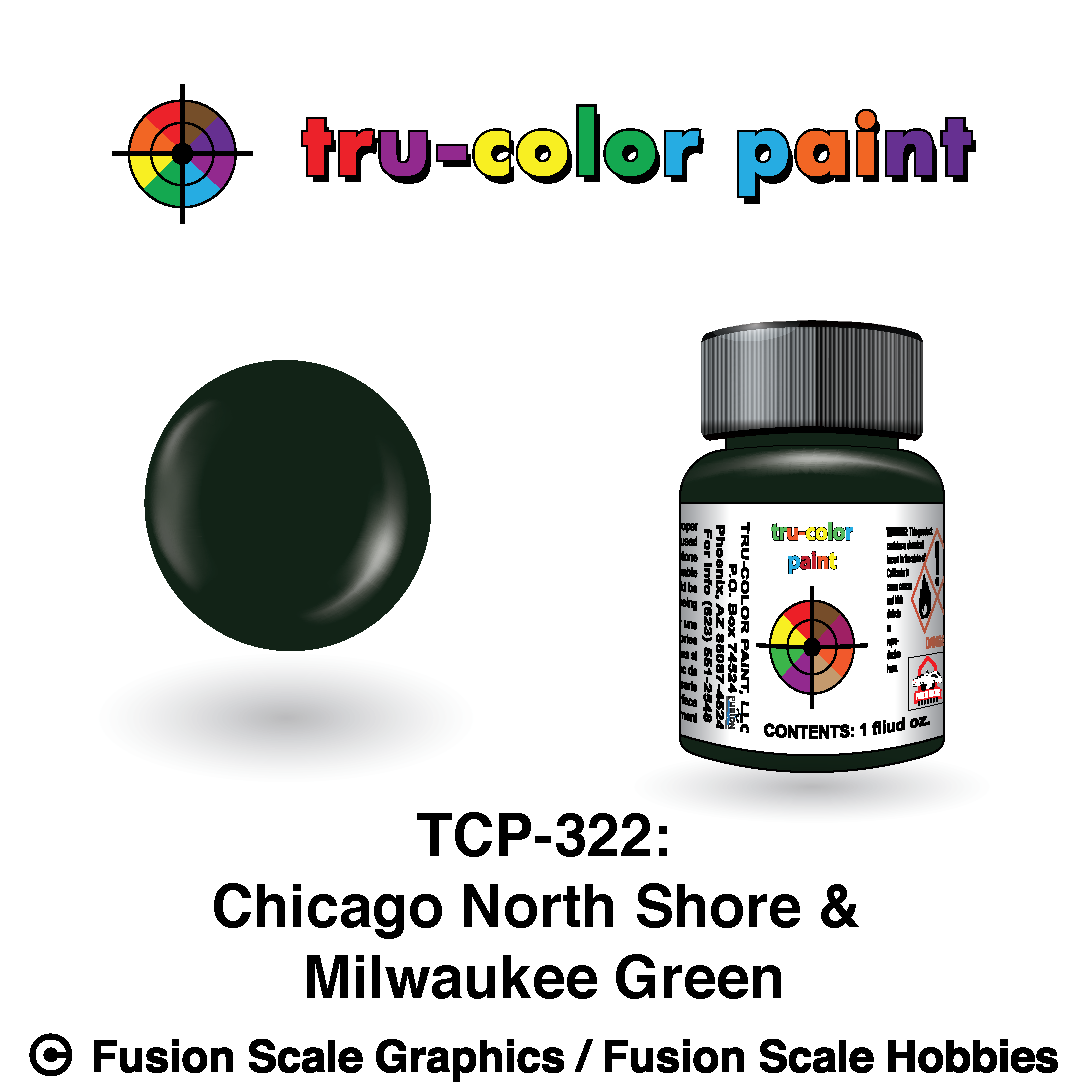 Tru Color Paint Chicago North Shore & Milwaukee Rd. Green 1oz - 322