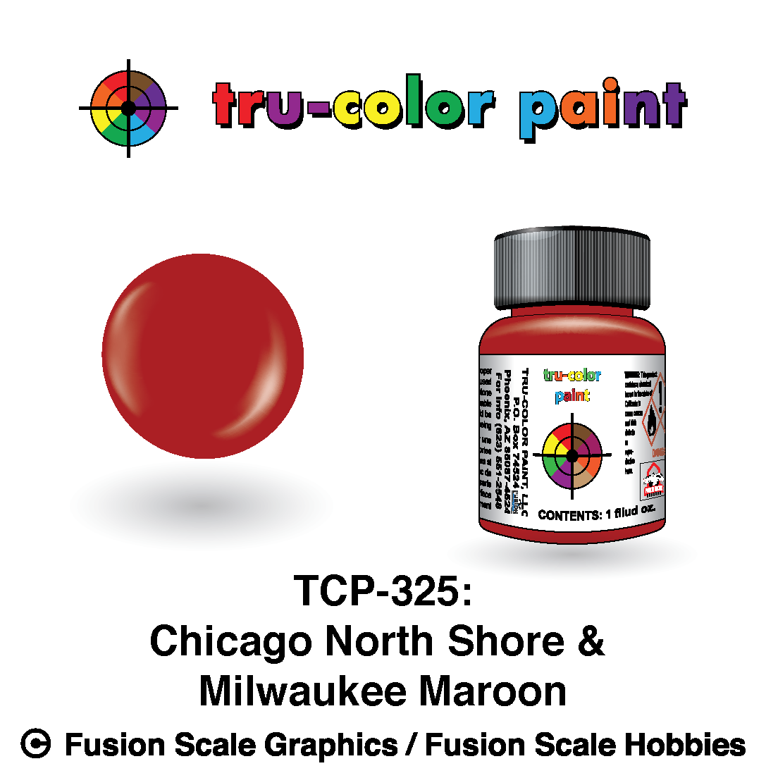 Tru Color Paint Chicago North Shore & Milwaukee Rd. Maroon 1oz - 325