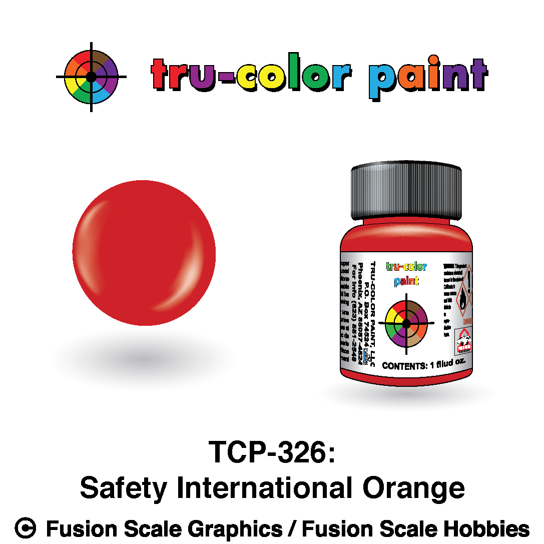Tru Color Paint Safety International Orange 1oz - 326