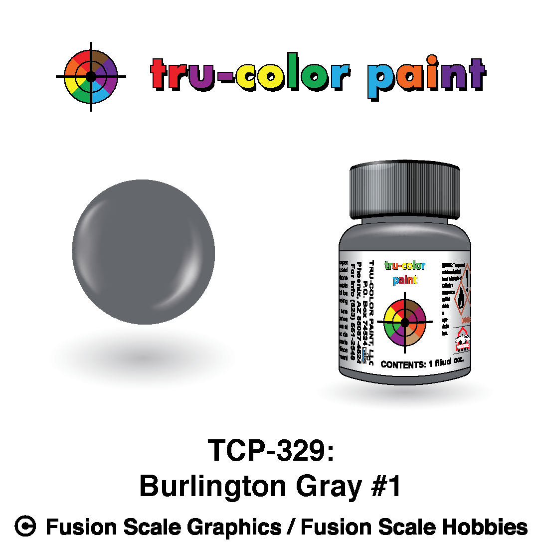 Tru Color Paint Chicago, Burlington, & Quincy Gray 1oz - 329