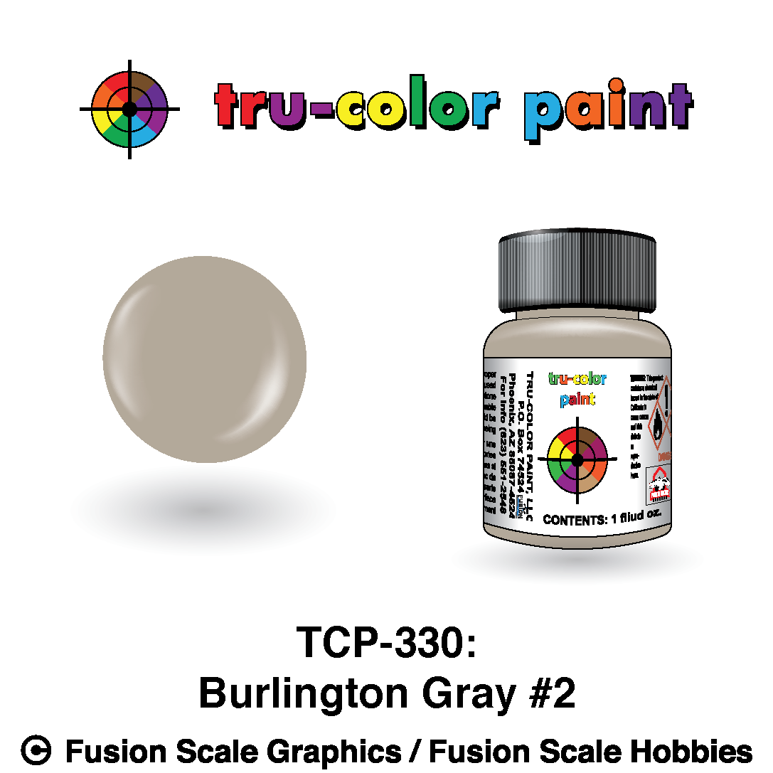 Tru Color Paint Chicago, Burlington, & Quincy Grey #2  1oz - 330