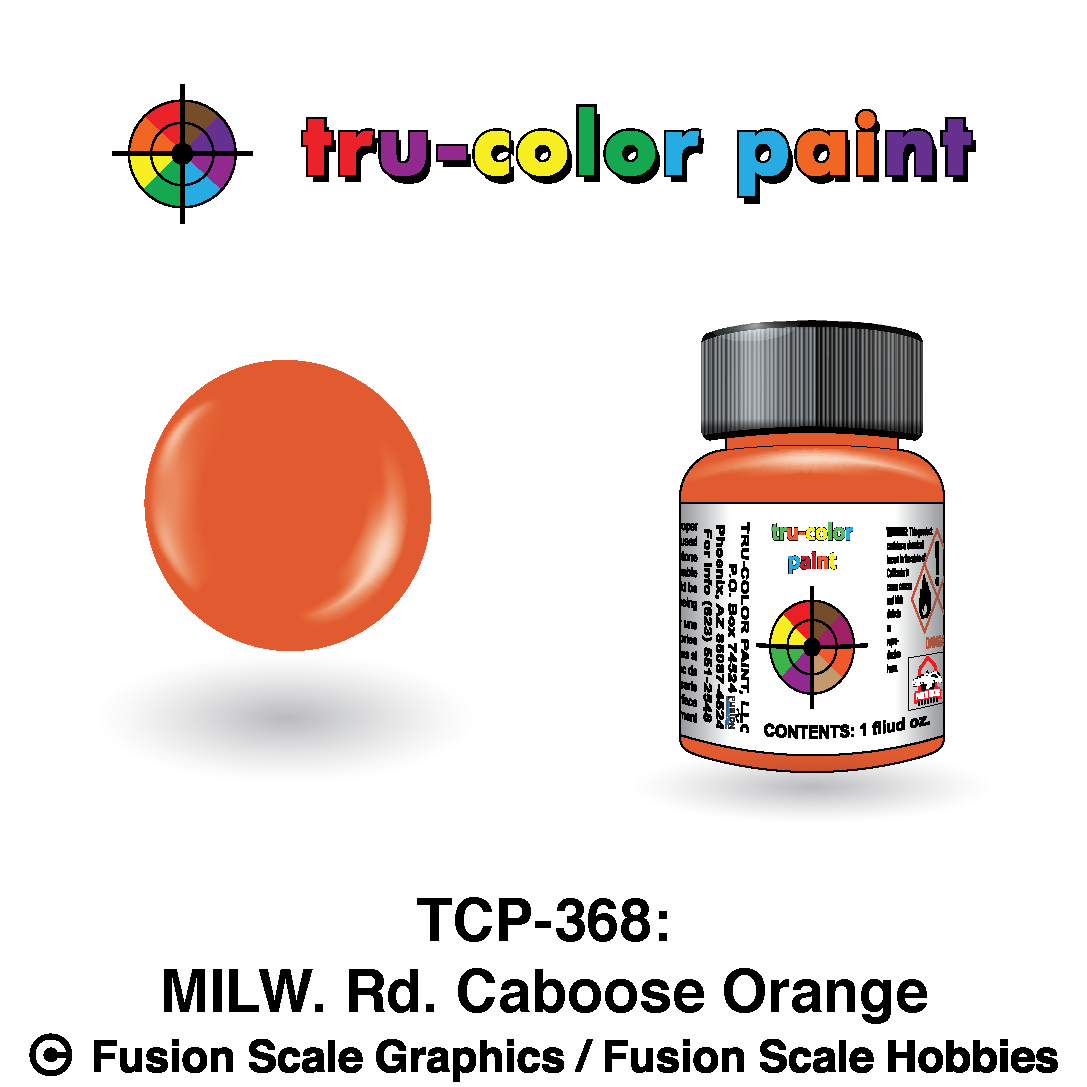 Tru Color Paint Milwaukee Road Caboose Orange 1oz - 368