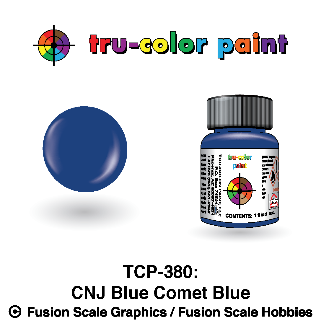 Tru Color Paint Central New Jersey CNJ Blue Comet Blue 1oz - 380