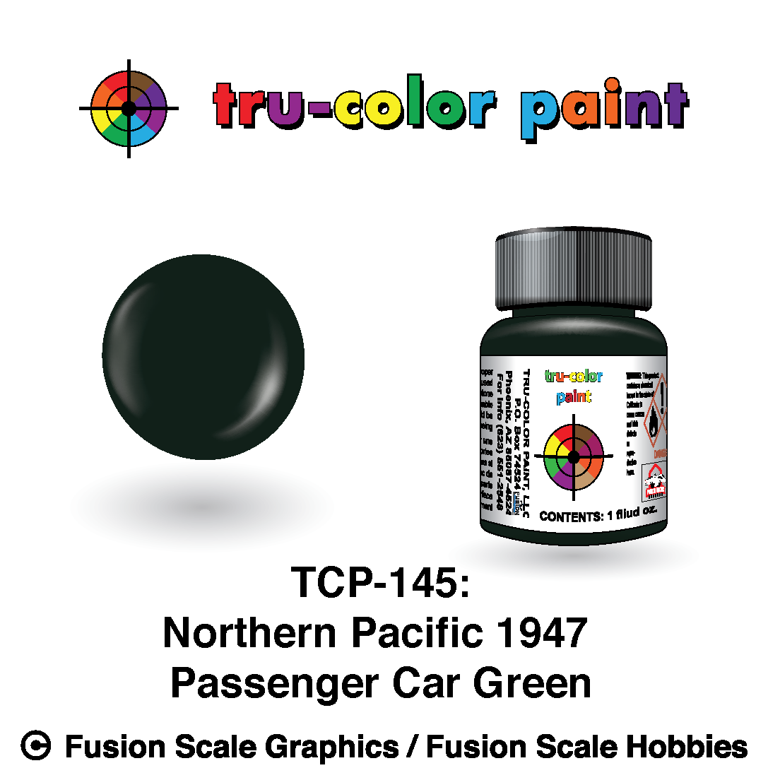 Tru Color Paint Northern Pacific 1947 Passenger Car Dark Green 1oz - 145