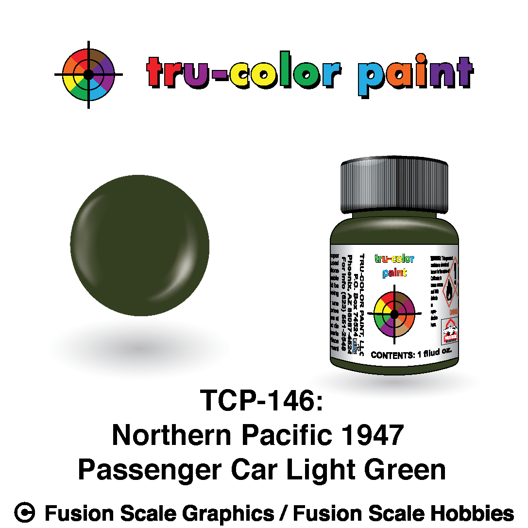 Tru Color Paint Northern Pacific 1947 Pass Light Green 1oz - 146