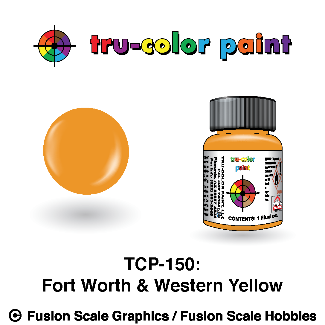 Tru Color Paint Fort Worth & Western Yellow 1oz - 150