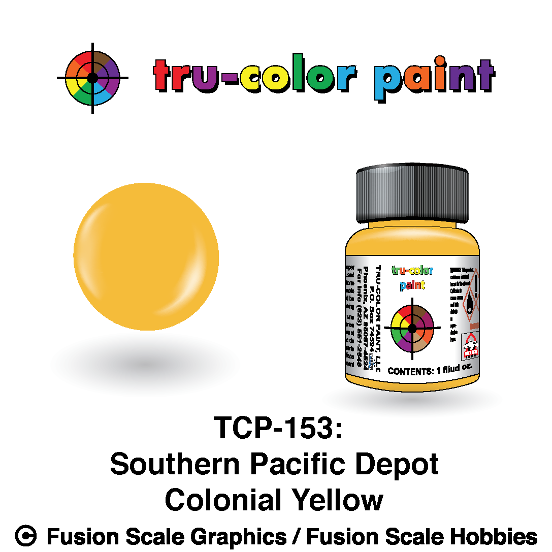 Tru Color Paint Southern Pacific Depot Colonial Yellow 1oz - 153