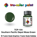 Tru Color Paint Southern Pacific Depot Moss Green 1oz - 154