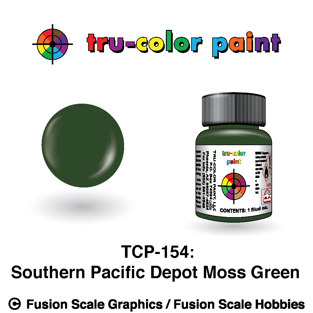 Tru Color Paint Southern Pacific Depot Moss Green 1oz - 154