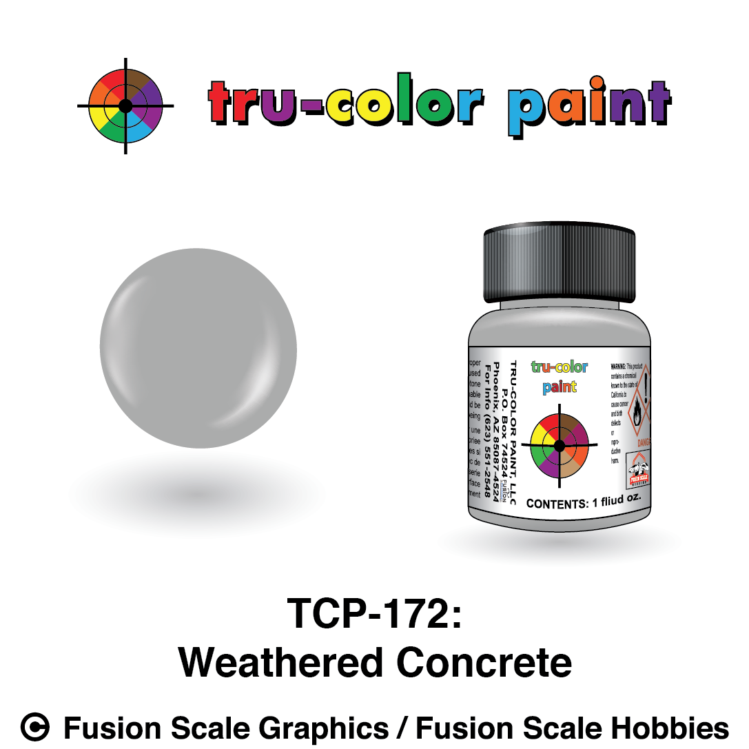 Tru Color Paint Flat Weathered Aged Concrete 1oz - 172
