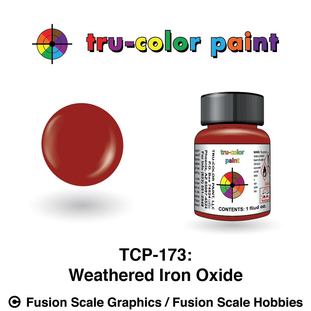 Tru Color Paint Flat Weathered Iron Oxide Rust 1oz - 173