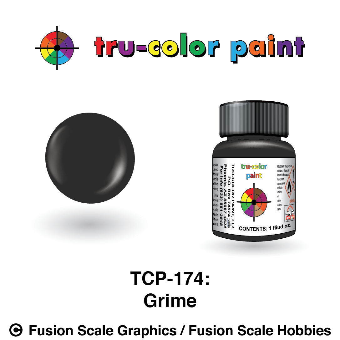 Tru Color Paint Flat Grime 1oz - 174