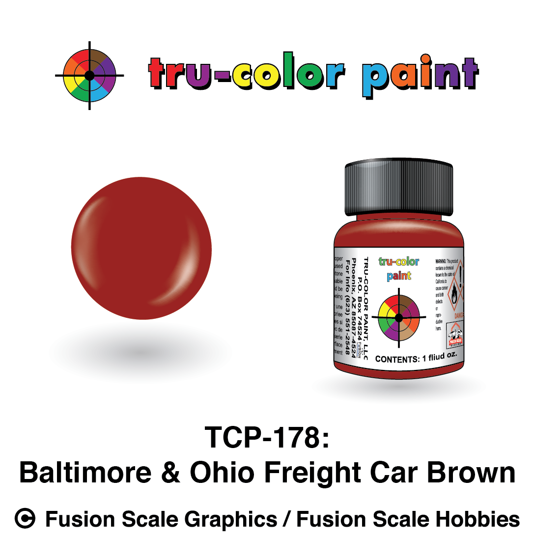 Tru Color Paint C&O/B&O Freight Car Brown 1oz - 178