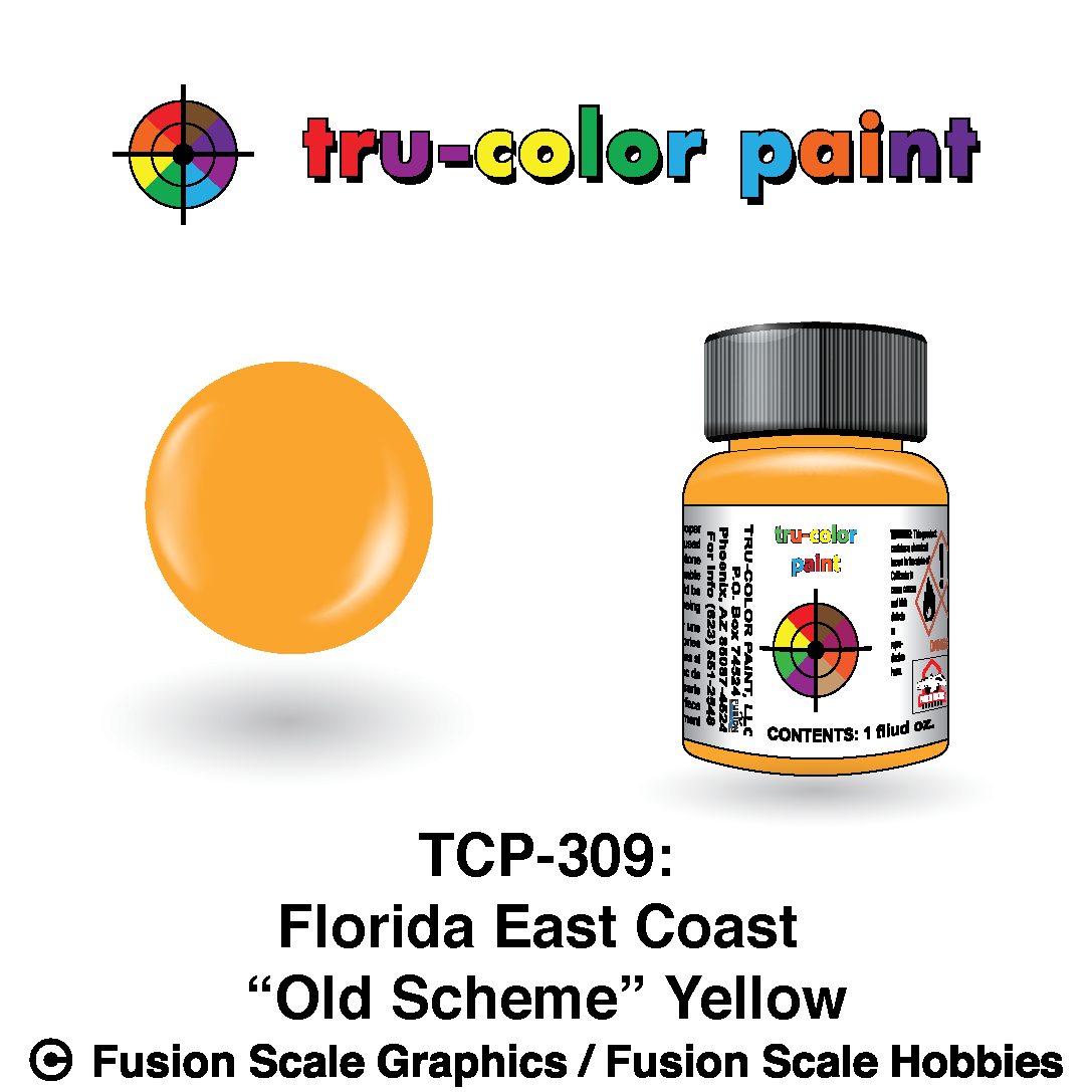 Tru Color Paint Florida East Coast "Old Scheme" Yellow 1oz - 309