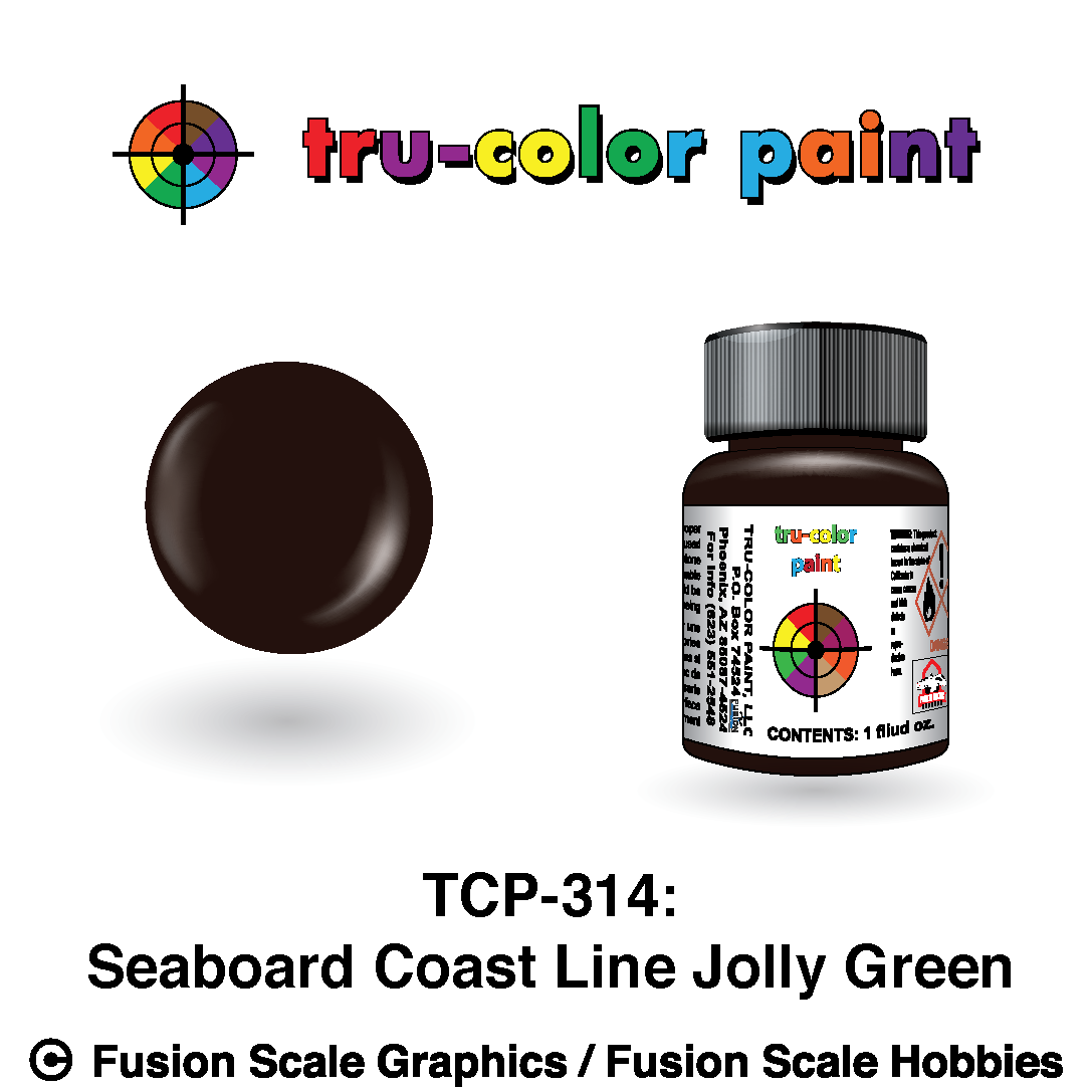 Tru Color Paint Seaboard Coast Line Jolly Green 1oz - 314