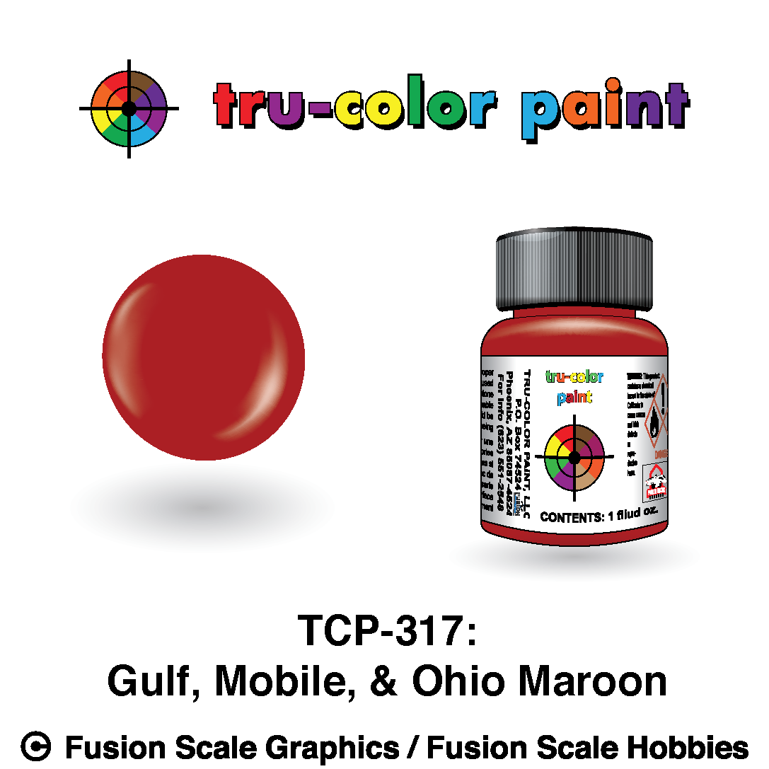 Tru Color Paint Gulf, Mobile, & Ohio Maroon 1oz - 317