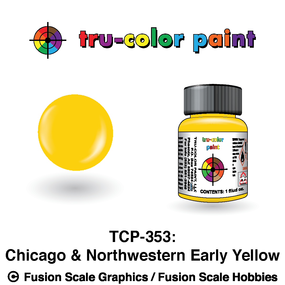 Tru Color Paint Chicago & Northwestern Early Yellow 1oz - 353