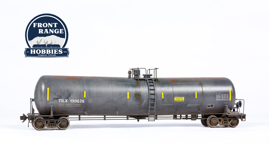 HO Scale Walthers Proto 55' Trinity 30,145-Gal Tank Car Trinity Leasing TILX 190626 (Weathered)