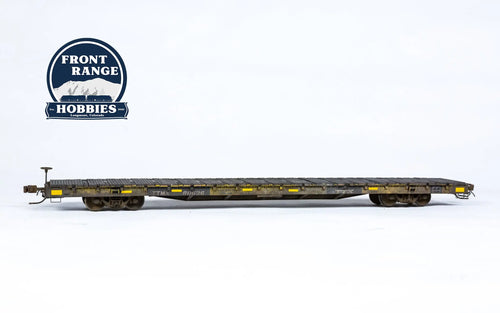 HO Scale ScaleTrains Rivet Counter HO Scale BSC F68CH Flatcar, Trailer Train/Speed Logo/TTMX #80636 (Weathered) Front Range Hobbies