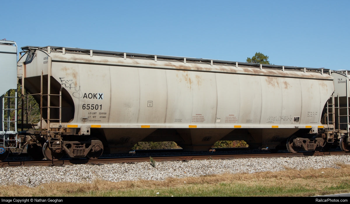 HO Scale AOKX Covered Hopper Patches Decal Set