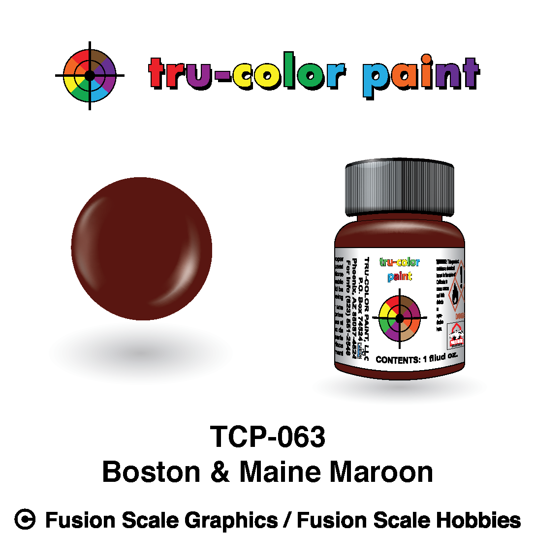 Tru Color Paint Boston & Maine Maroon 1oz - 063