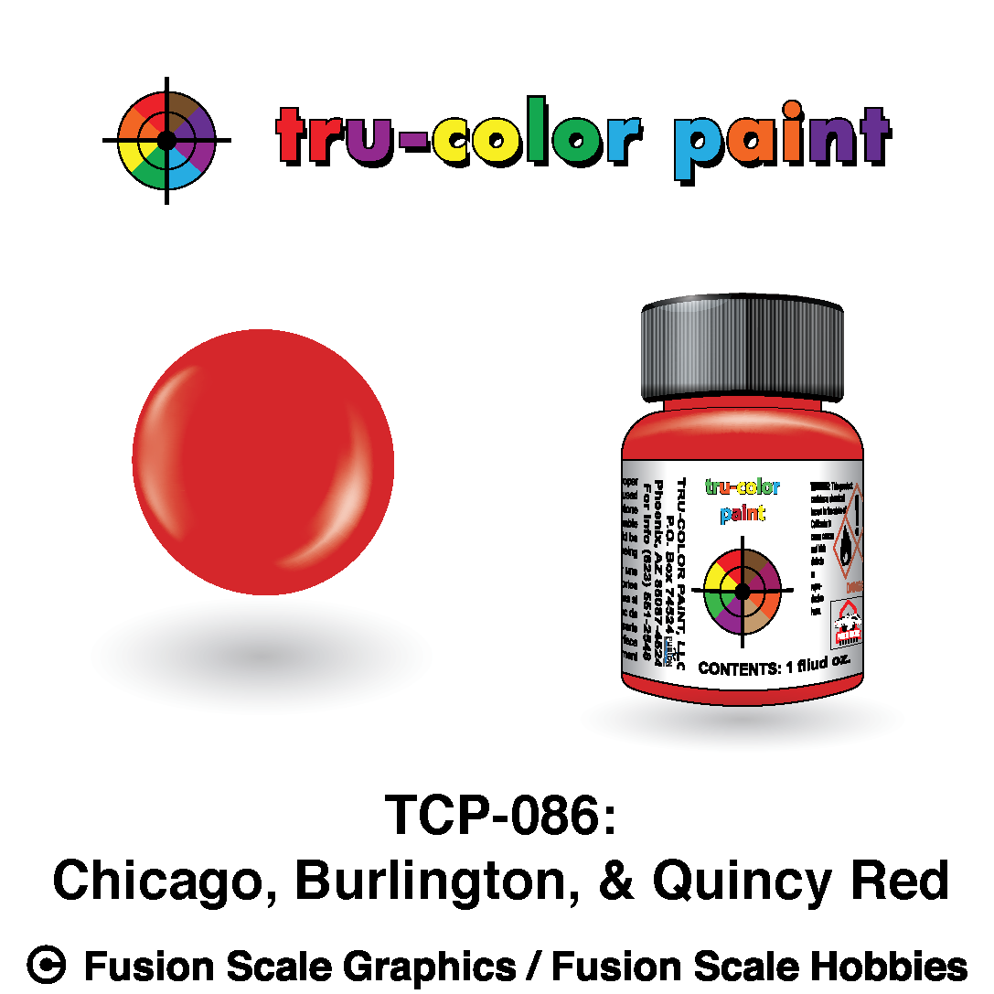 Tru Color Paint Chicago, Burlington, & Quincy CB&Q Red 1oz - 086