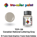 Tru Color Paint Canadian National Lettering Gray 1oz - 136
