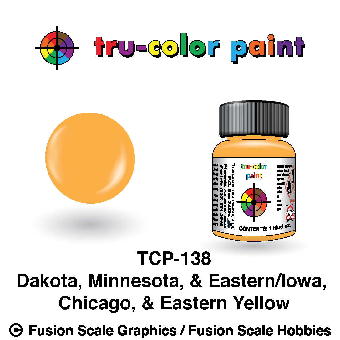 Tru Color Paint Dakota, Minnesota, & Eastern/Iowa,  Chicago, & Eastern Yellow 1oz - 138