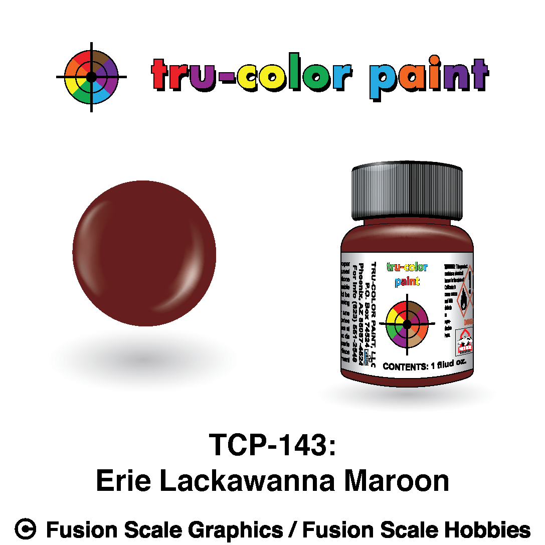 Tru Color Paint Erie Lackawanna Maroon 1oz - 143